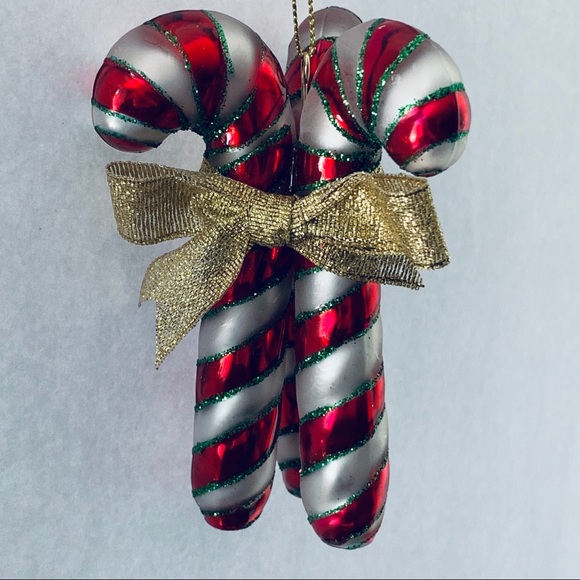 Other - Three Metal Striped Candy Canes Ornament